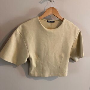 Zara butter yellow/ cream Top